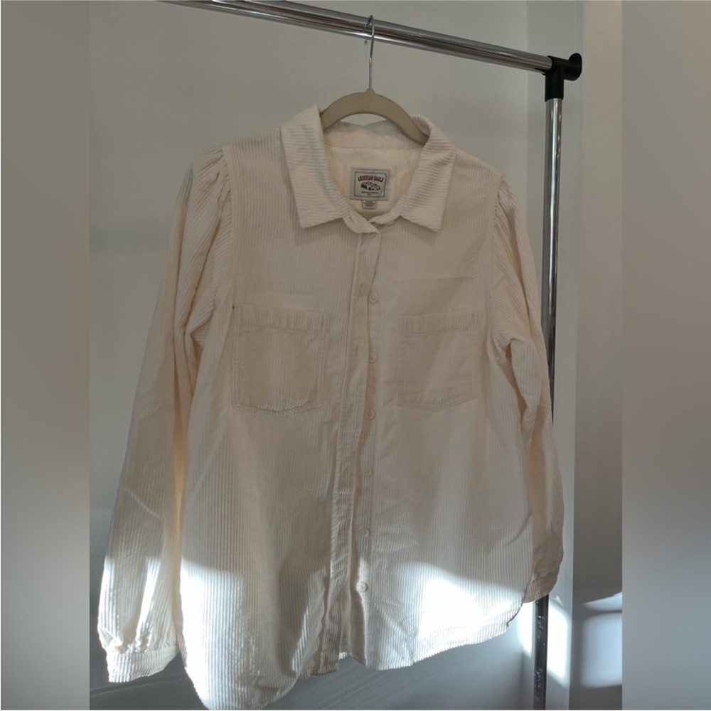 White corduroy top/ jacket